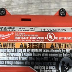 AS-IS Milwaukee 18-Volt Lithium-Ion Brushless Cordless Compact Hammer Drill/Impact Combo Kit