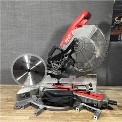 Houston Location AS-IS Milwaukee M18 FUEL 18V Lithium-Ion Brushless Cordless 12 in. Dual Bevel Sliding Compound Miter Saw (Tool-Only)