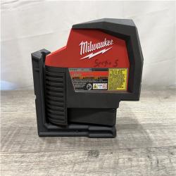 AS-IS Milwaukee 12-Volt Lithium-Ion Cordless Green 125 ft. Cross Line and Plumb Points Laser Level (Tool-Only)