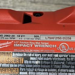 AS-IS Milwaukee FUEL 18V Cordless Mid Torque 1/2 in. Impact Wrench w/ 12 FUEL 3/8 in. Ratchet Combo Kit