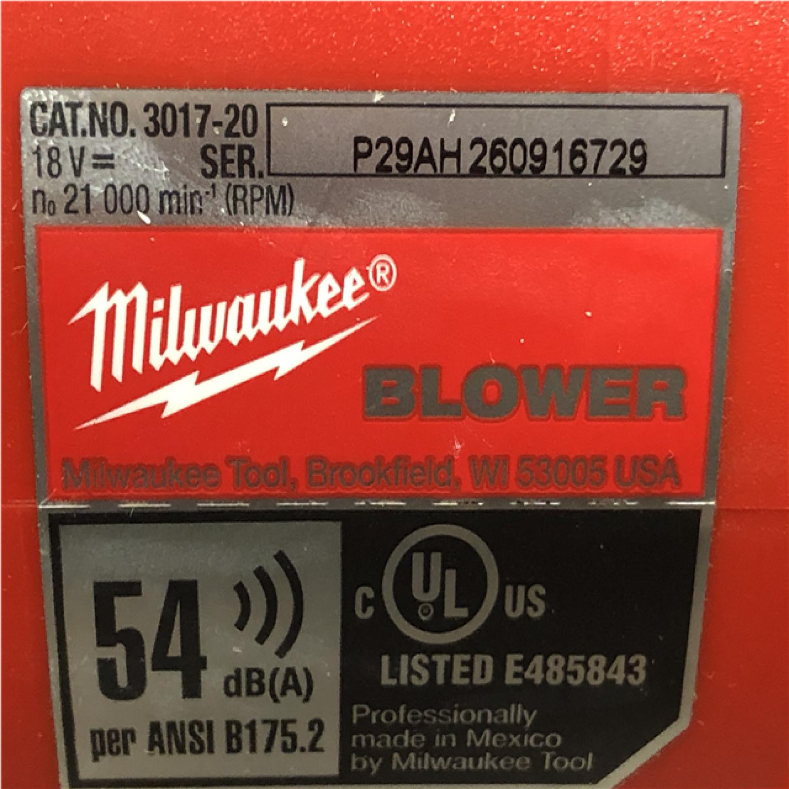AS-IS Milwaukee FUEL 120 MPH 500 CFM 18V Lithium-Ion Brushless Cordless Handheld Blower (Tool-Only)