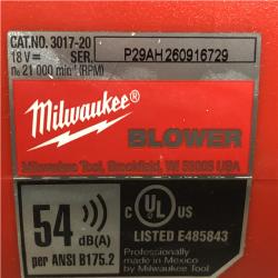 AS-IS Milwaukee FUEL 120 MPH 500 CFM 18V Lithium-Ion Brushless Cordless Handheld Blower (Tool-Only)