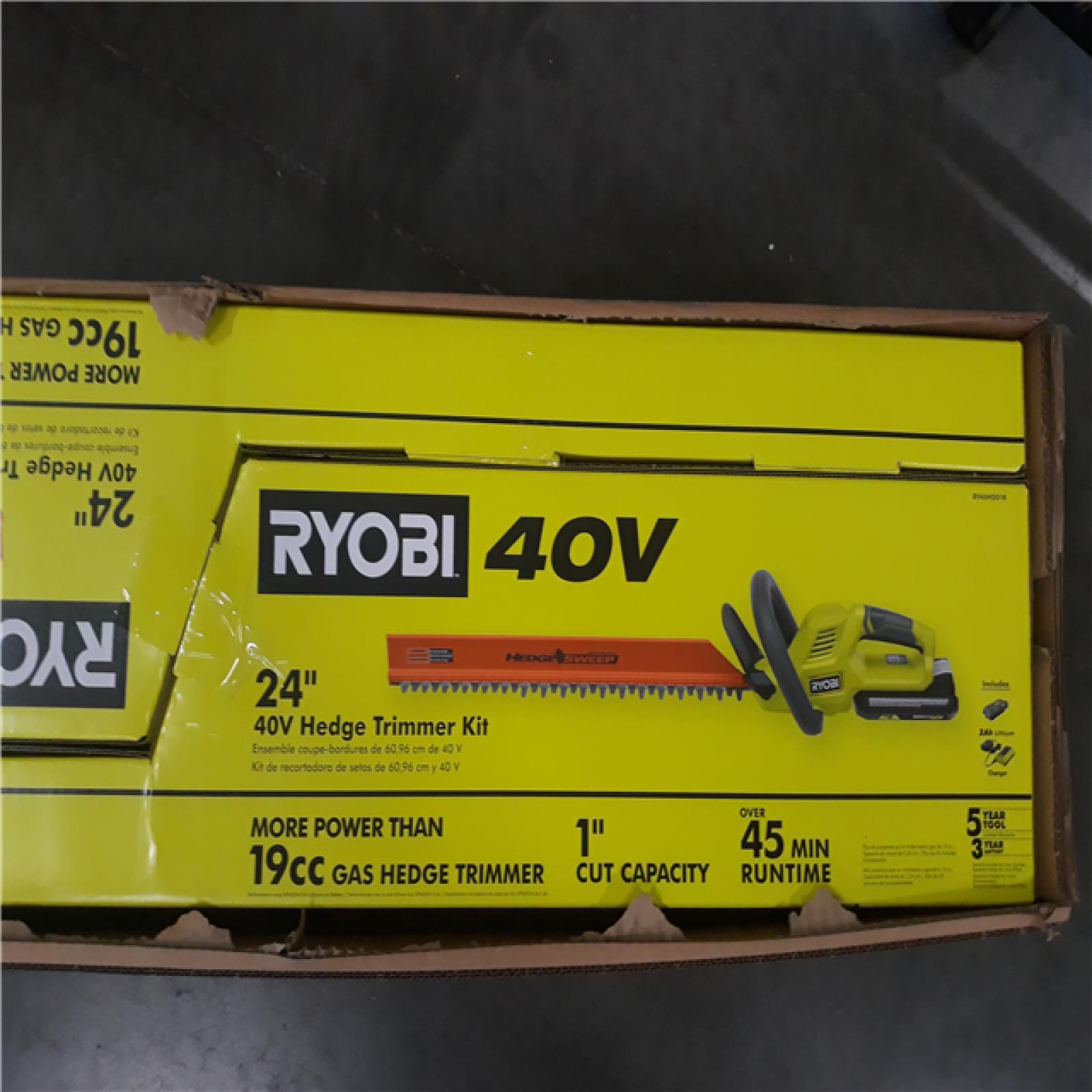 California NEW Ryobi 24 40V Hedge Trimmer Kit (2 Boxes)