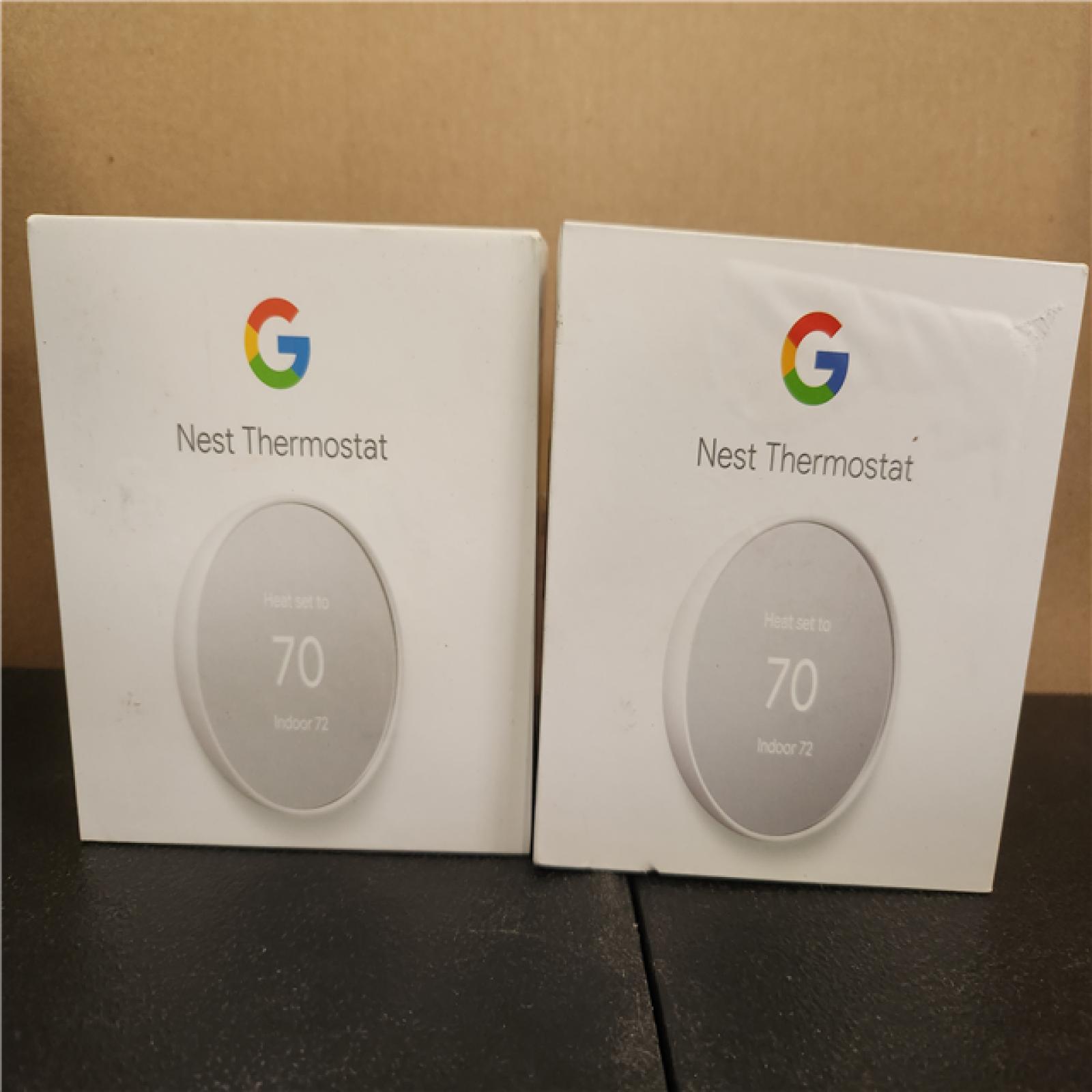 Phoenix AS-IS Google Nest Thermostat - Smart Programmable Wi-Fi Thermostat - (2-Pack)