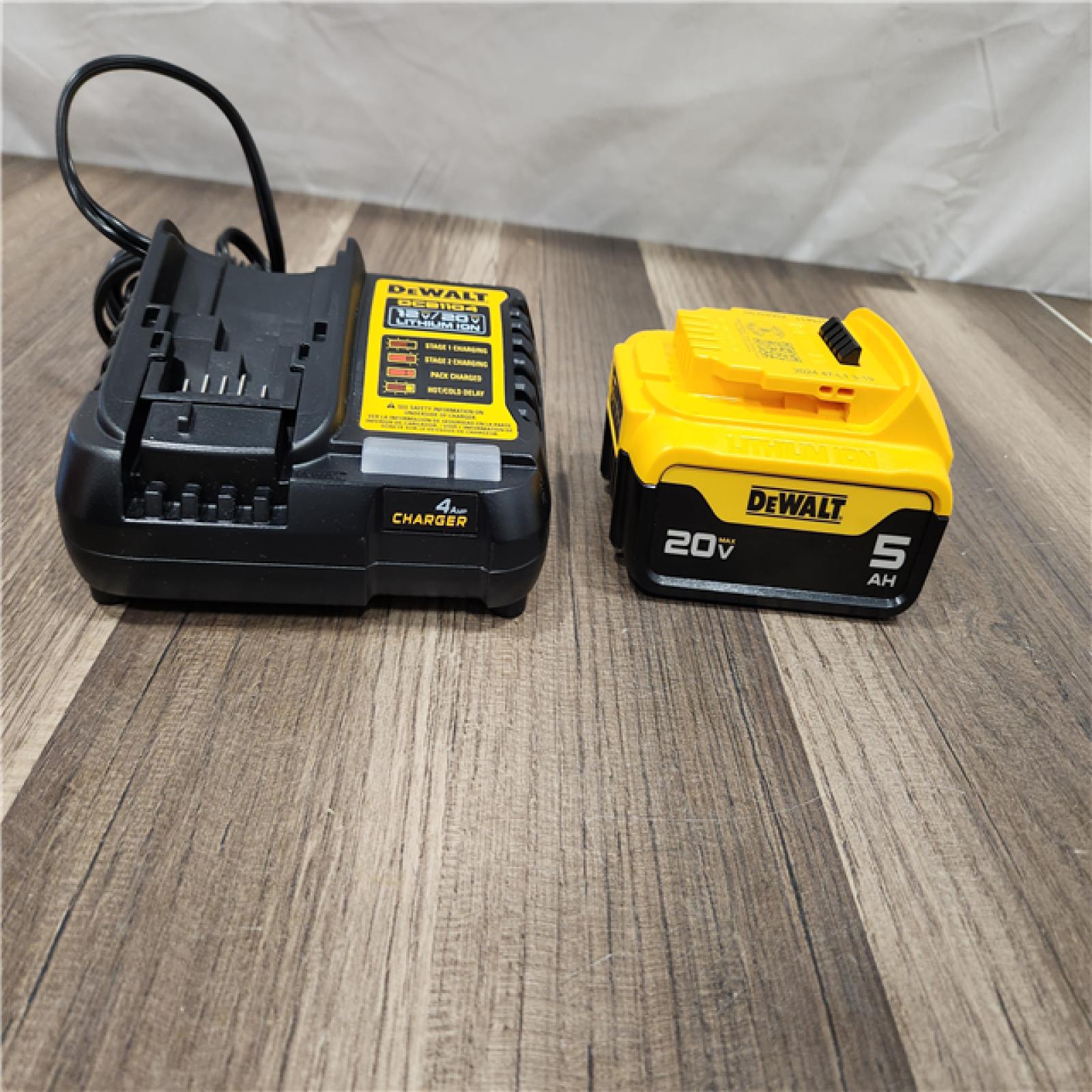 AS-IS DEWALT 20-Volt Maximum XR 5.0 Ah Battery Pack and Charger