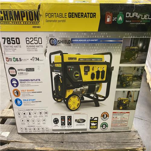 Dallas Location - As-Is  Champion Power Equipment 7850/6250-Watt Dual Fuel Generator