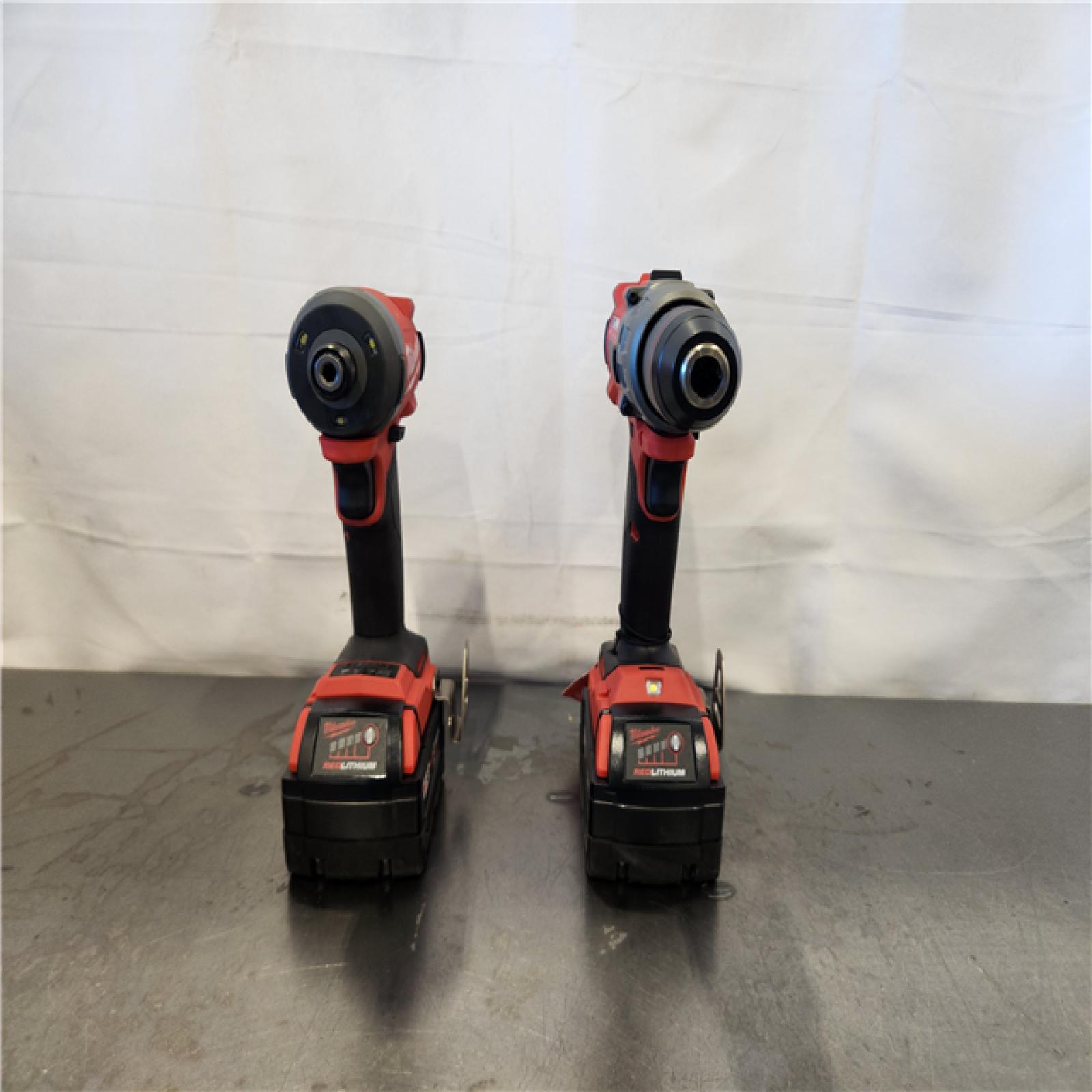 AS-IS- Milwaukee FUEL 18V Lithium-Ion Brushless Cordless Hammer Drill and Impact Driver Combo Kit