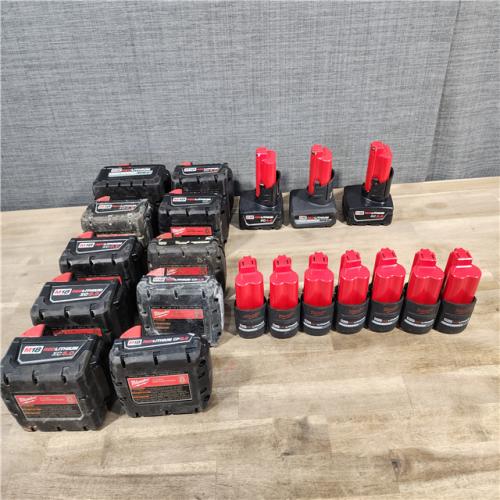 HOUSTON LOCATION - AS-IS MILWAUKEE BATTERY PACK QTY - 20