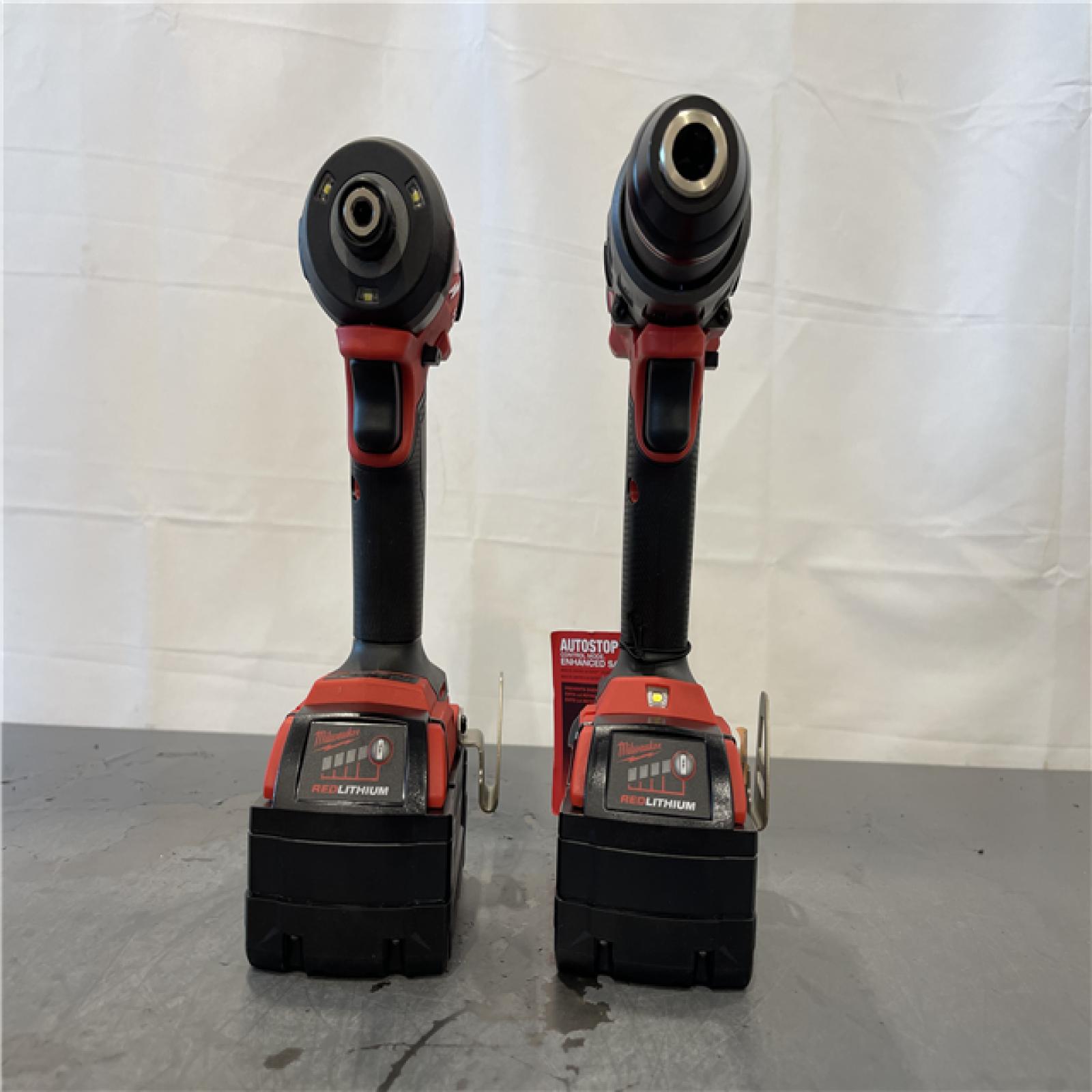 AS-IS - MILWAUKEE FUEL 18V Lithium-Ion Brushless Cordless Hammer Drill and Impact Driver Combo Kit