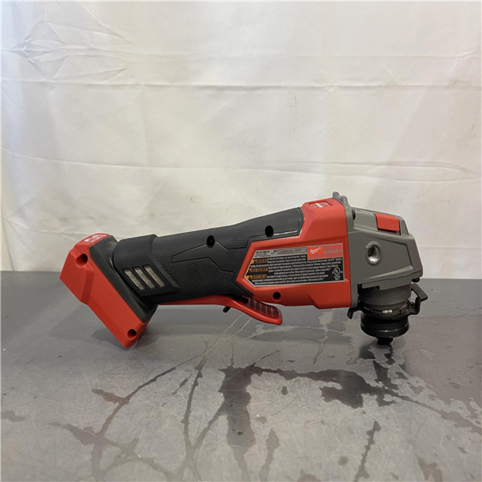 AS-IS- Milwaukee FUEL 18-Volt Lithium-Ion Brushless Cordless 4-1/2 in./5 in. Grinder W/Paddle Switch (Tool-Only)