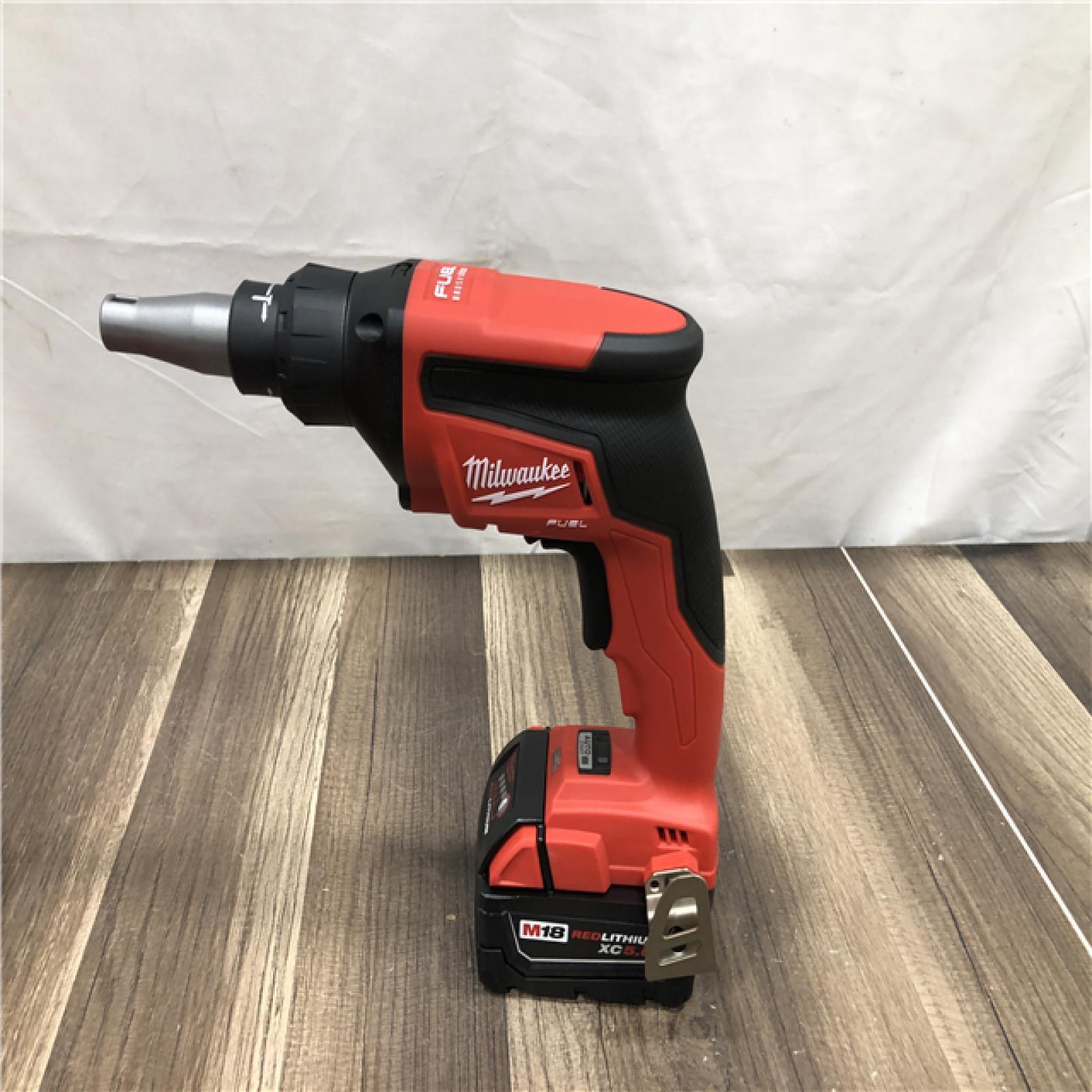 AS-IS Milwaukee  FUEL 18V Lithium-Ion Brushless Cordless Drywall Screw Gun Kit