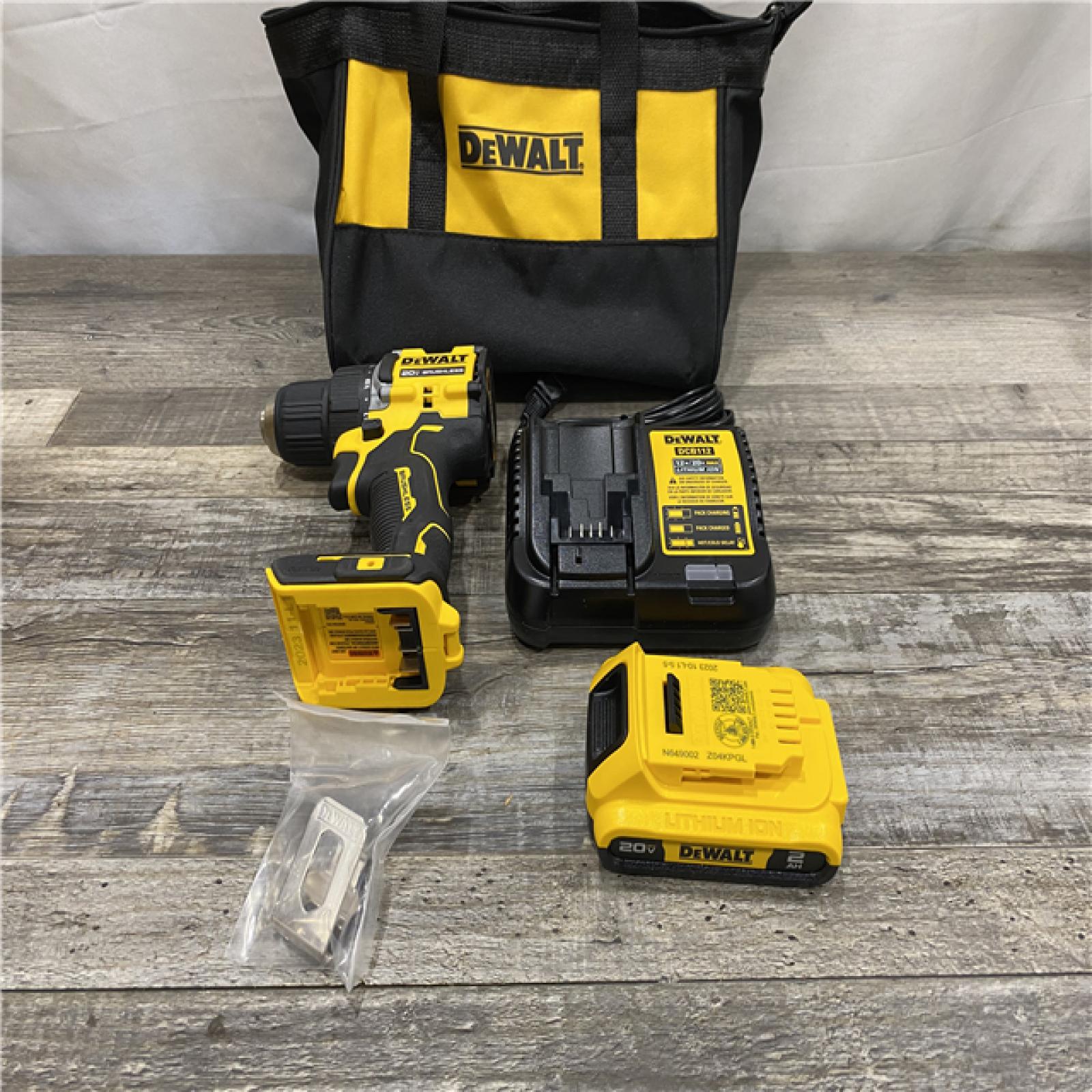 AS-IS DEWALT Atomic 20V Lithium-Ion Cordless Compact 1/2 in. Drill/Driver Kit