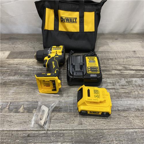 AS-IS DEWALT Atomic 20V Lithium-Ion Cordless Compact 1/2 in. Drill/Driver Kit