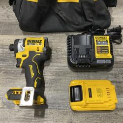 AS-IS DEWALT 20V MAX XR Lithium-Ion Brushless Cordless 3-Speed High Torque 1/4 in. Impact Driver Kit