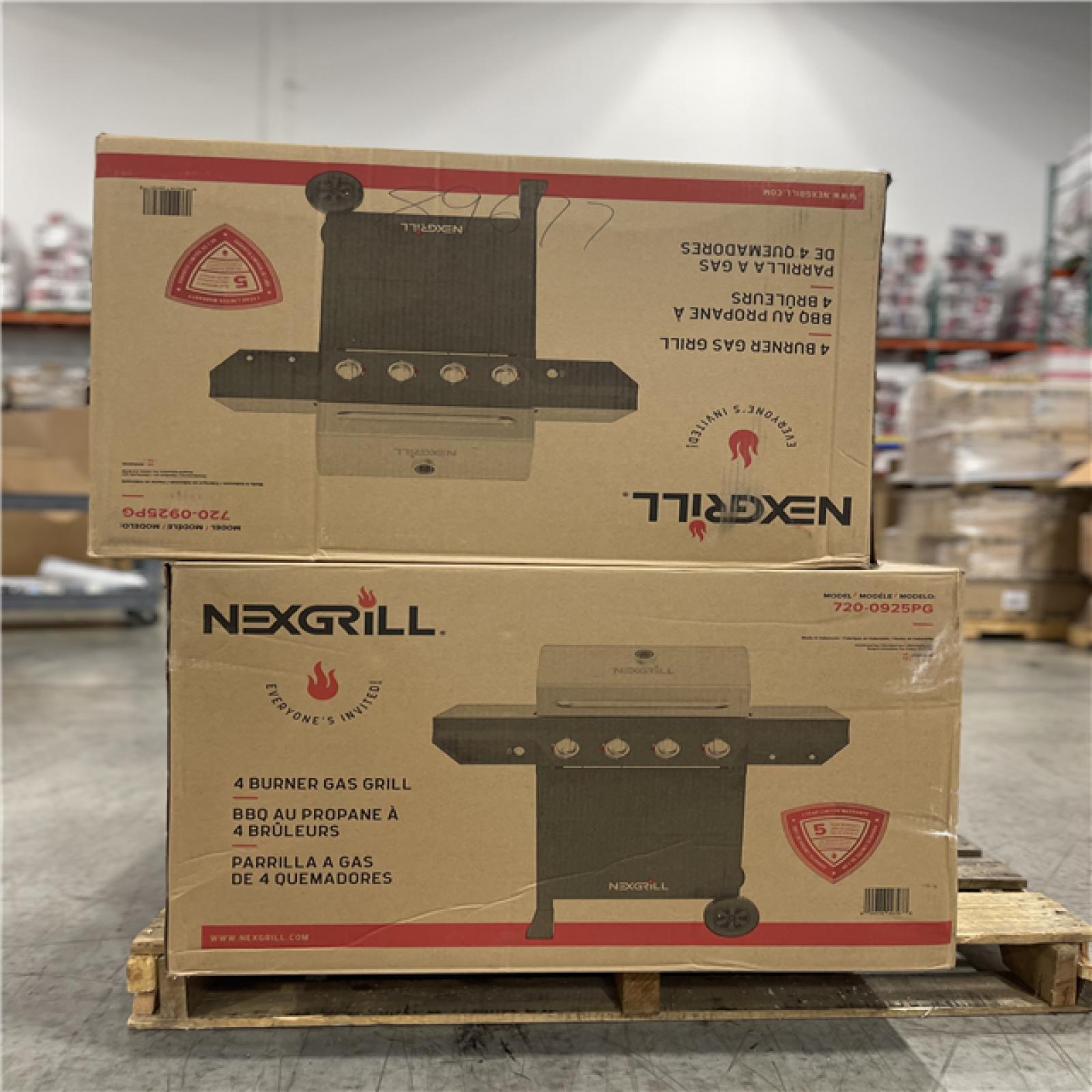 DALLAS LOCATION- Nexgrill 4-Burner Propane Gas Grill PALLET (3 UNITS)