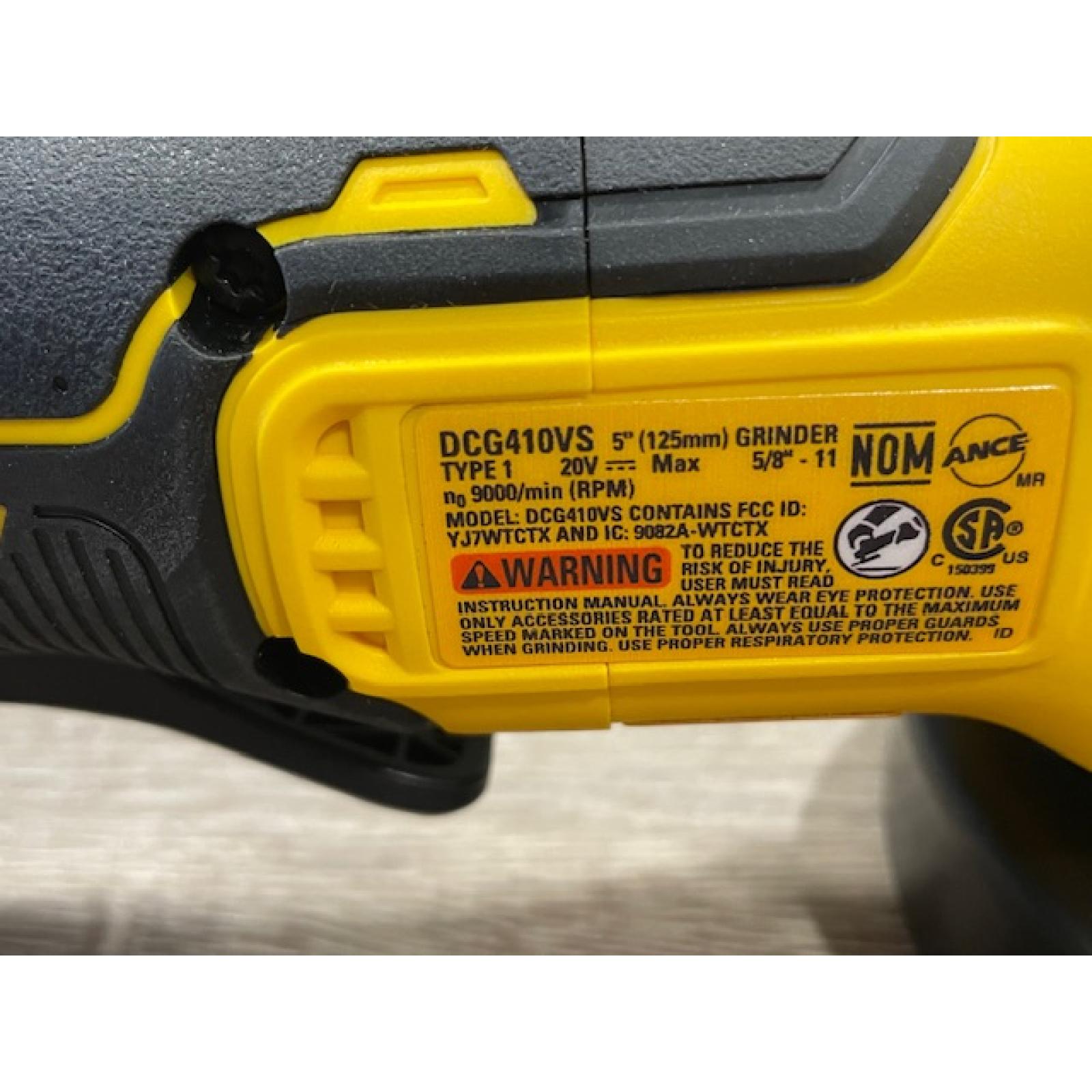 AS-IS DEWALT 20V XR Cordless 4-1/2. in. to 5 in. Variable Speed Angle Grinder (Tool Only)