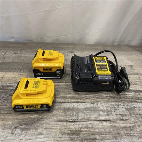 AS-IS DEWALT 20V MAX Lithium-Ion Battery Kit with 5.0Ah and 2.0Ah Battery and Charger