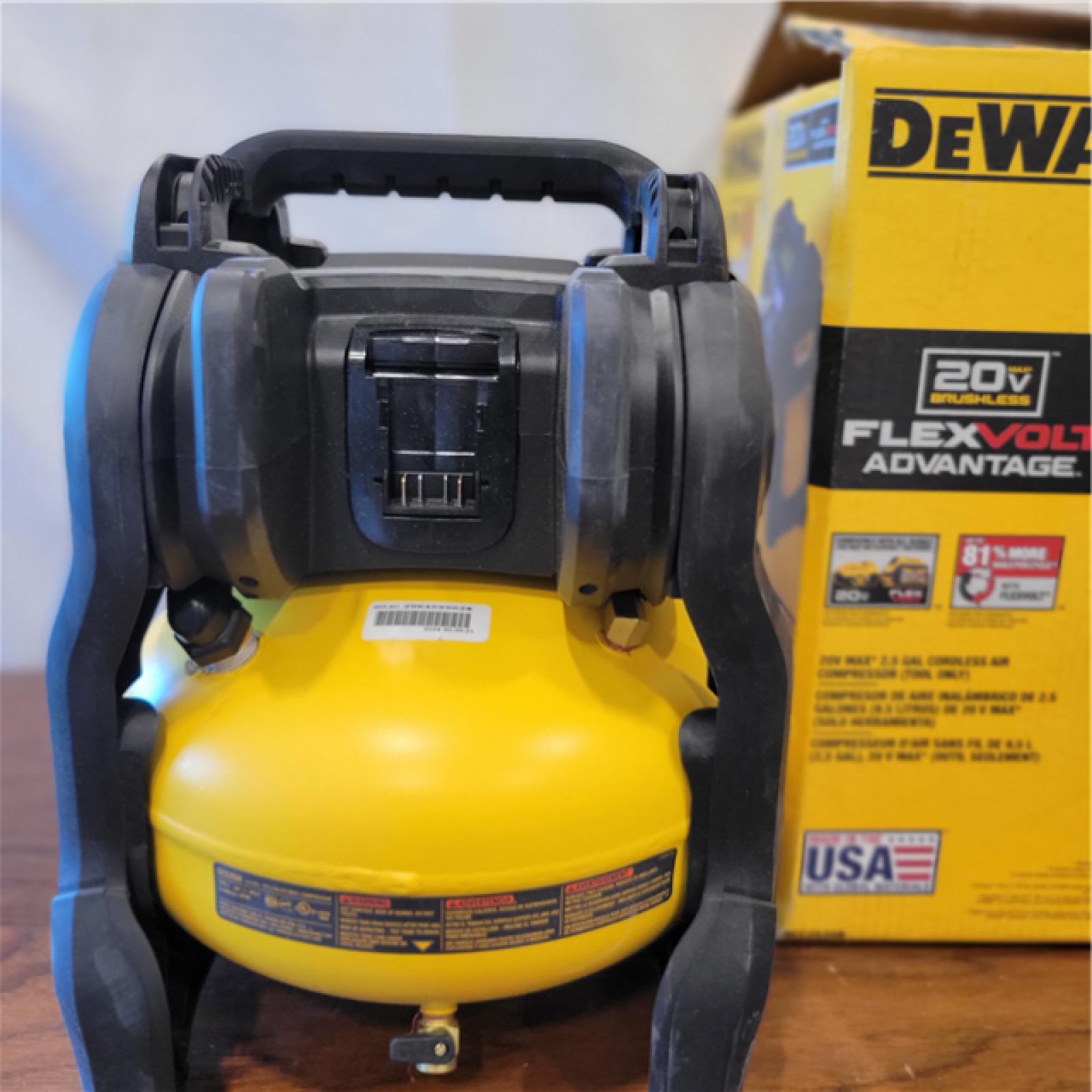 AS-IS DEWALT 20V MAX* 2-1/2 Gal. Brushless Cordless Air Compressor