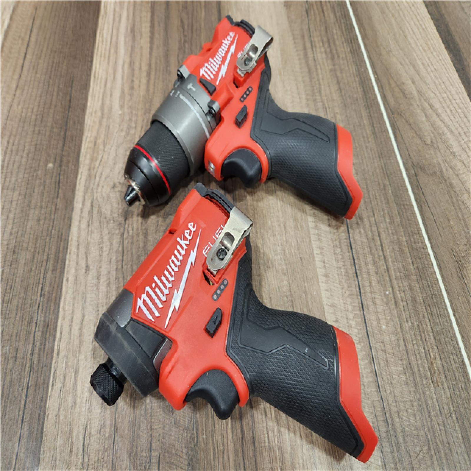 AS-IS Milwaukee 3497-22 12V Brushless Hammer Drill and Impact Driver Combo Kit
