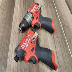 AS-IS Milwaukee 3497-22 12V Brushless Hammer Drill and Impact Driver Combo Kit