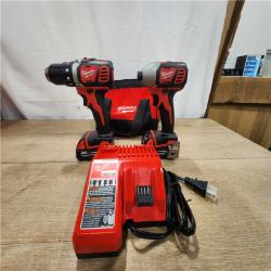AS-IS- Milwaukee 18V Lithium-Ion Cordless Drill Driver/Impact Driver Combo Kit