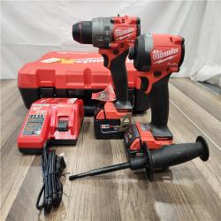 AS-IS- MILWAUKEE FUEL 18V Lithium-Ion Brushless Cordless Hammer Drill and Impact Driver Combo Kit (2-Tool) with 2 Batteries