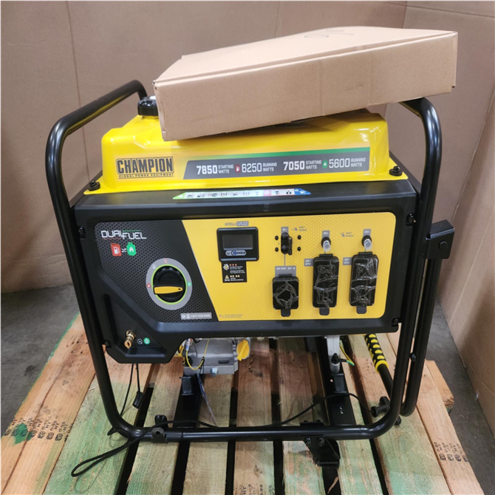 Phoenix AS-IS Champion Power Equipment 7850/6250-Watt Recoil Start Dual Fuel Portable Generator w/ Free 3-Year Warranty for Home Backup and Storm Prep (Cord DOESN'T RETRACT)