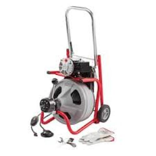 Phoenix Location NEW RIDGID K-400 Drain Cleaning Snake Auger Machine, C-31 IW 3/8 in. x 50 ft. Cable inside Drum plus 4-Piece Tool Set and Gloves