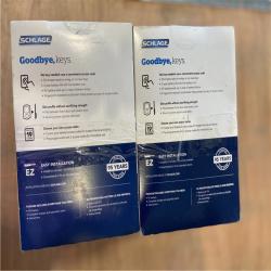 NEW! - Schlage Century Matte Black Touch Keyless Touchscreen Door Lock with Latitude Handle - 2 UNITS