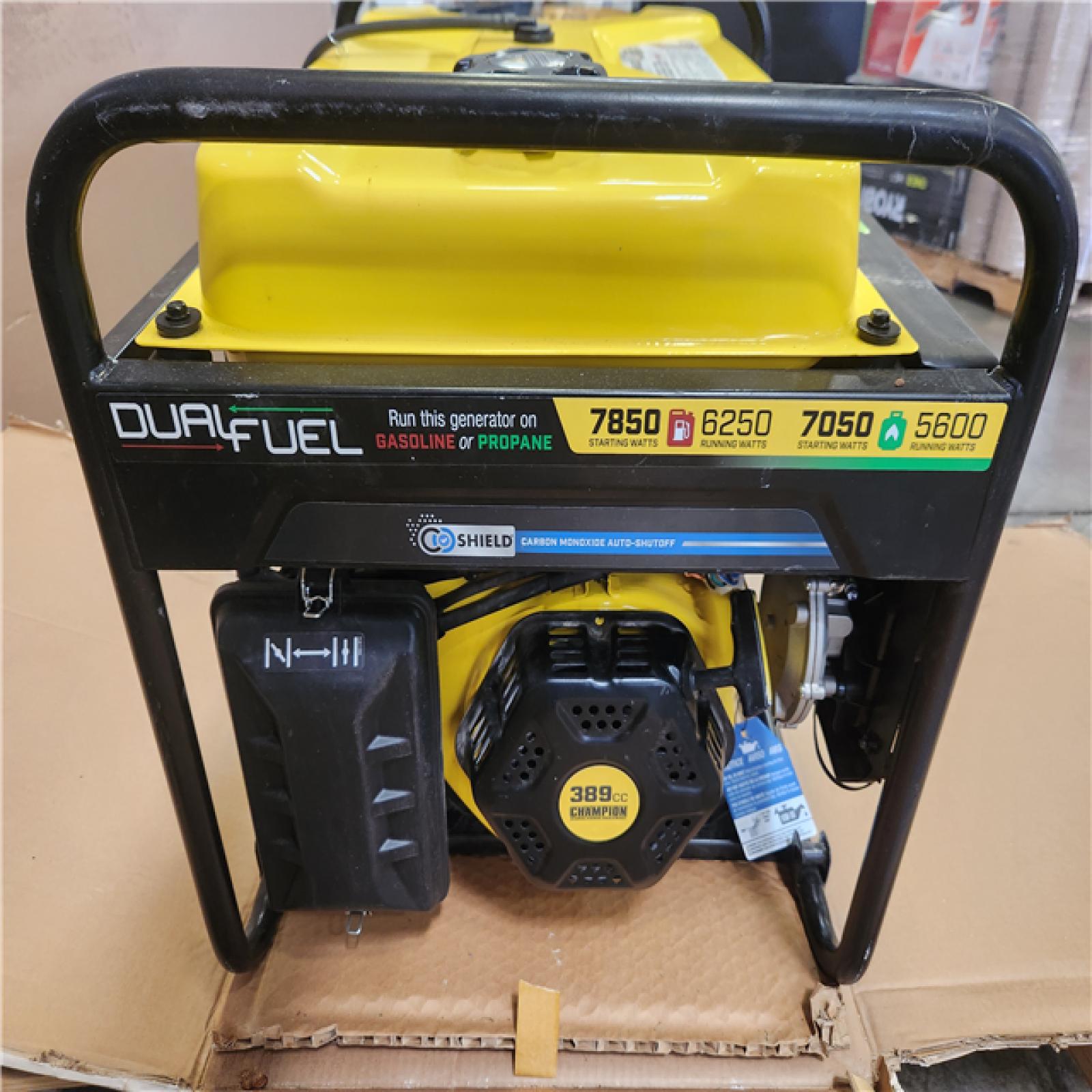 Phoenix Champion Power Equipment 7850/6250-Watt Recoil Start Storm Ready Gasoline and Propane Powered Dual Fuel Portable Generator with CO Shield