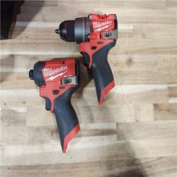 HOUSTON LOCATION - AS-IS Milwaukee FUEL 12-Volt Lithium-Ion Brushless Cordless Hammer Drill and Impact Driver Combo Kit