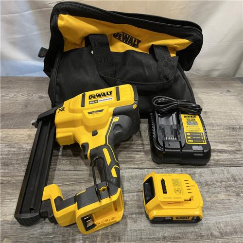 AS-IS DEWALT 20V MAX XR Lithium-Ion Cordless 18-Gauge Narrow Crown Stapler Kit