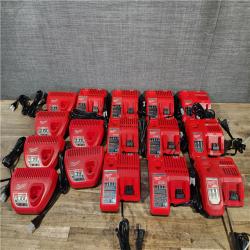HOUSTON LOCATION - AS-IS MILWAUKEE BATTERY CHARGER PACK QTY - 16