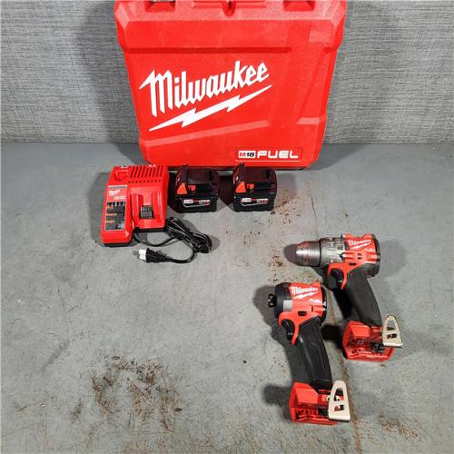 HOUSTON LOCATION - AS-IS MILWAUKEE FUEL 18V Lithium-Ion Brushless Cordless Hammer Drill and Impact Driver Combo Kit (2-Tool) with 2 Batteries