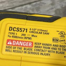 AS-IS DEWALT ATOMIC 20V MAX Cordless Brushless 4-1/2 in. Circular Saw (Tool Only)