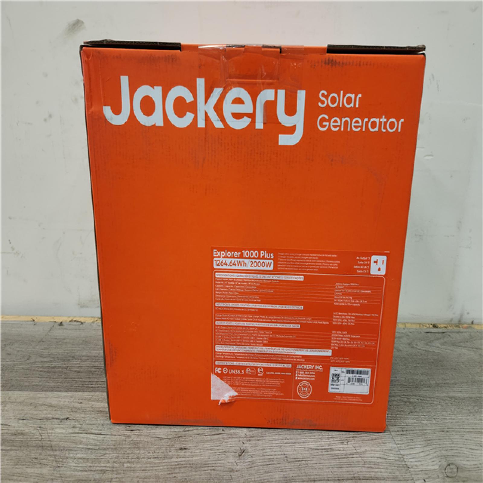 Phoenix Location NEW Jackery Solar Generator Explorer 1000 Plus 1264.64Wh/2000W Model No. JE-1000C (SEALED)
