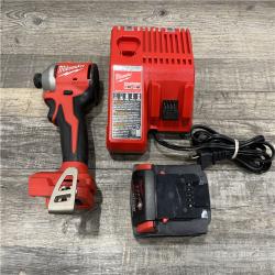AS-IS Milwaukee 18V Lithium-Ion Compact Brushless Cordless 1/4 in. Impact Driver Kit