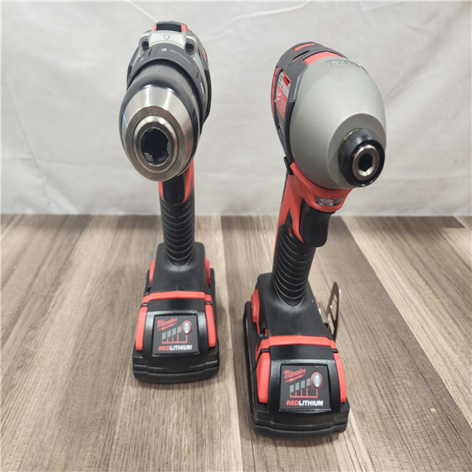 AS-IS- Milwaukee 18V Cordless Brushed 2-Tool Drill/Driver and Impact Driver Kit