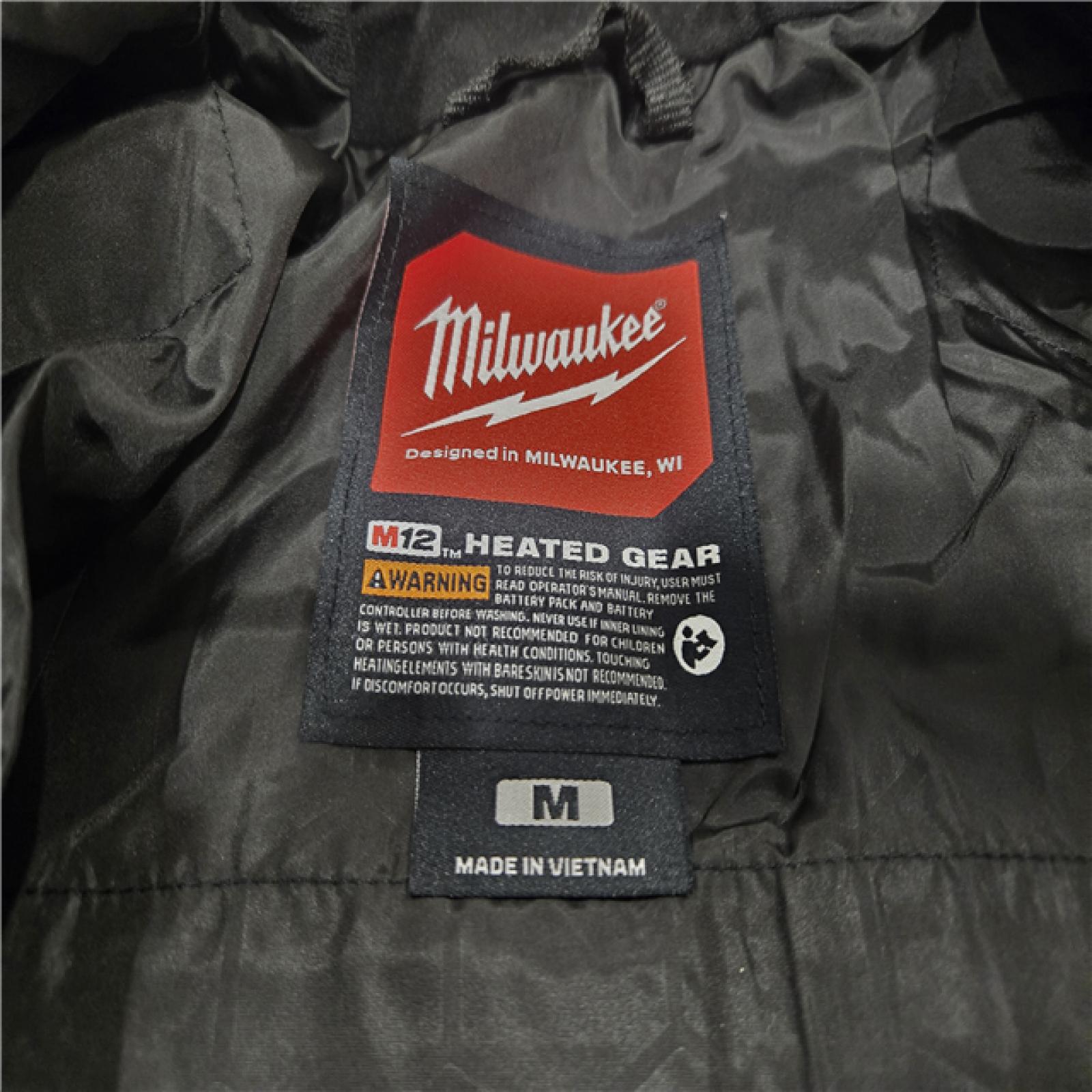 AS-IS Milwaukee Medium Black M12 Heated Hoodie