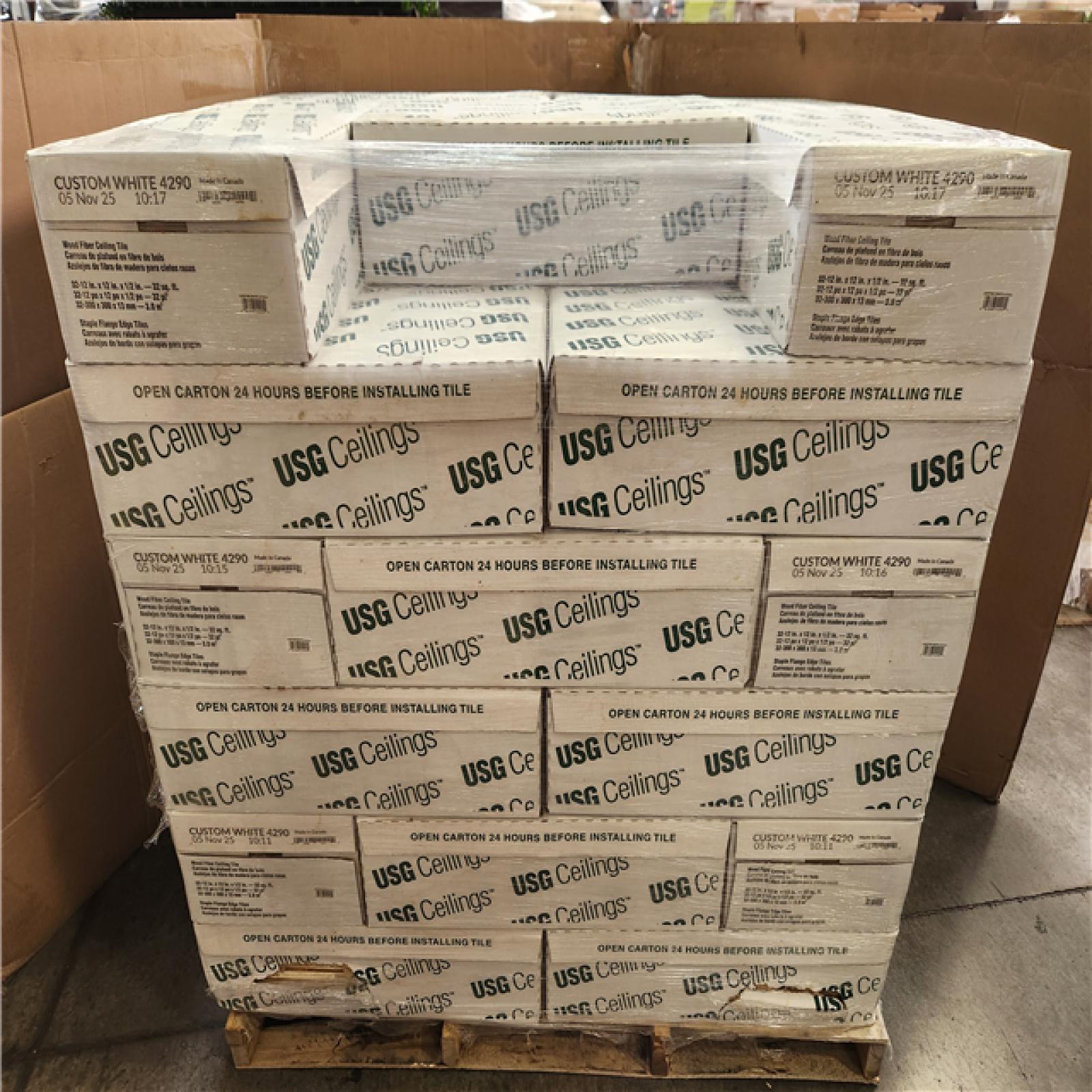 Phoenix NEW USG Ceiling Wood Fiber Ceiling Tile White (1 120 sq. ft/ 35 Cases)