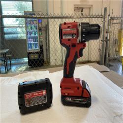 AS-IS - Milwaukee M18 18V Lithium-Ion Brushless Cordless 1/2 in. Compact Drill/Driver Kit