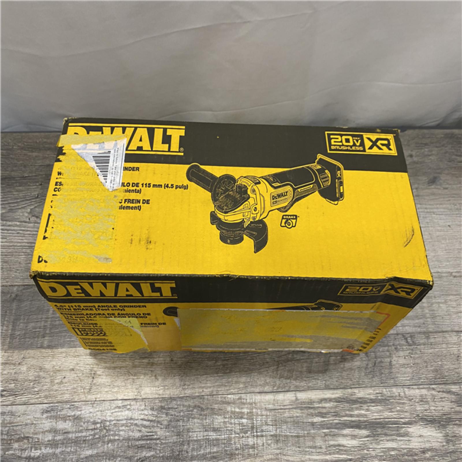 NEW - DEWALT 20V MAX XR Cordless Brushless 4.5 in. Paddle Switch Small Angle Grinder with Kickback Brake (Tool Only)