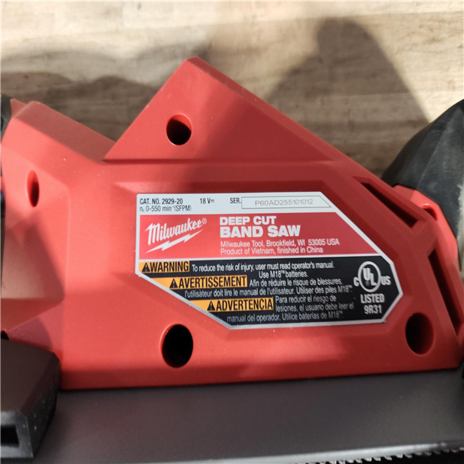HOUSTON LOCATION - AS - IS Milwaukee FUEL 18V Lithium-Ion Brushless Cordless Deep Cut Band Saw (Tool-Only)