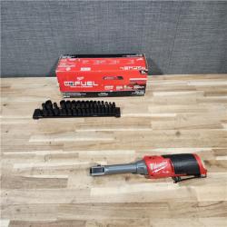 HOUSTON LOCATION - AS-IS Milwaukee  FUEL INSIDER 12V Lithium-Ion Brushless Cordless 1/4 in. - 3/8 in. Extended Reach Box Ratchet (Tool-Only)