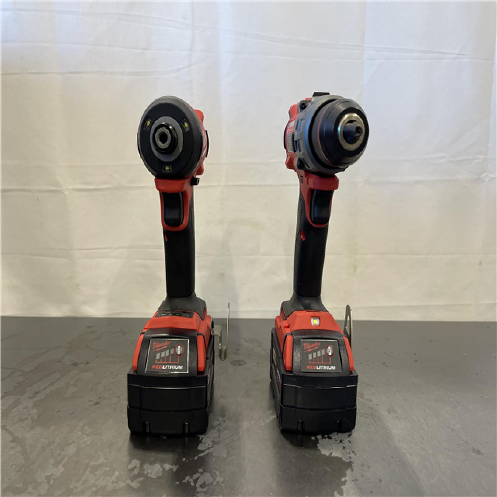 AS-IS - Milwaukee M18 FUEL 18V Lithium-Ion Brushless Cordless Hammer Drill and Impact Driver Combo Kit (2-Tool) with 2 Batteries