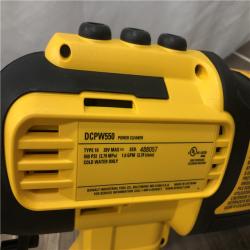 AS-IS DEWALT 20V MAX 550 PSI 1.0 GPM Cold Water Cordless Battery Power Cleaner with 4-Nozzles (Tool Only)