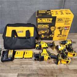 HOUSTON LOCATION - AS-IS DEWALT ATOMIC 20-Volt Lithium-Ion Cordless Brushless Combo Kit (4-Tool)