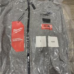 AS-IS Women's Large 12-Volt Lithium-Ion Cordless Gray Heated Jacket Hoodie Kit