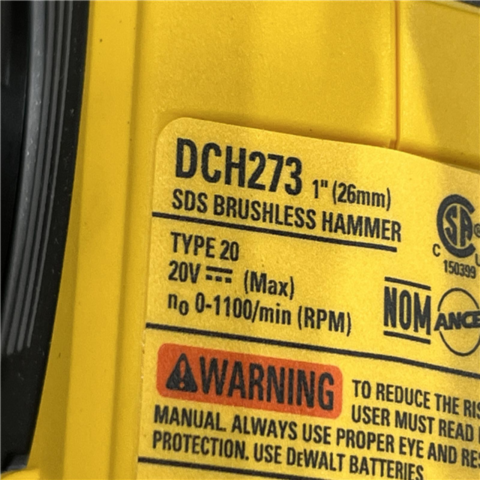 AS-IS DEWALT 20V MAX XR Cordless Brushless 1 in. SDS Plus L-Shape Rotary Hammer (Tool Only)
