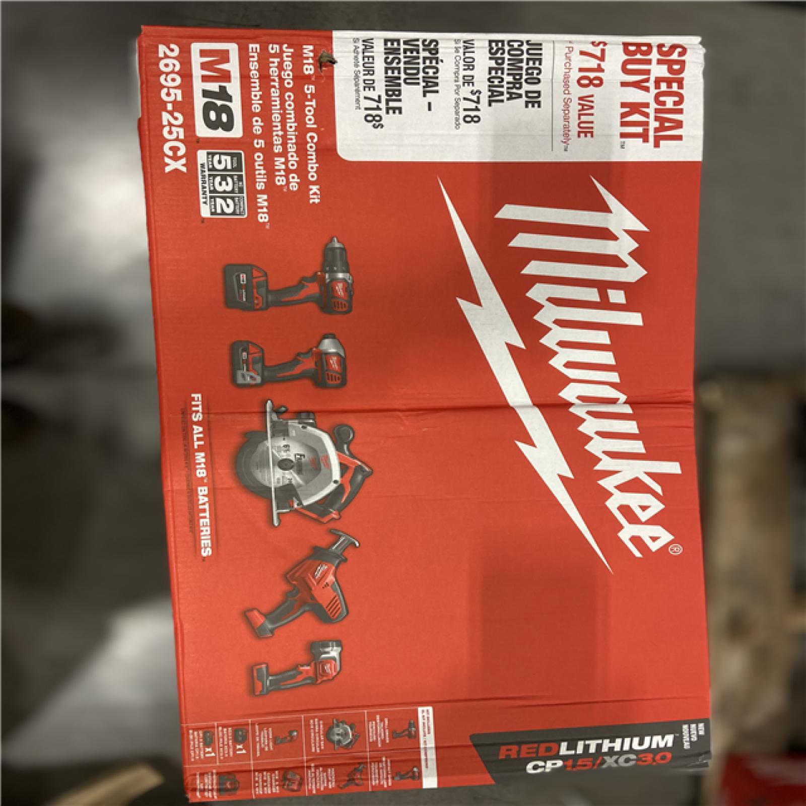 NEW! - Milwaukee M18 18V Lithium-Ion Cordless Combo Kit
